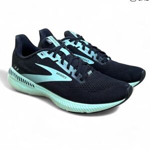 Brooks Launch GTS 8 Running Shoe in Black/Ebony/Blue Tint Mint Women’s Sz 9.5